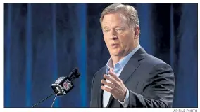  ?? AP FILE PHOTO ?? NFL Commission­er Roger Goodell announced new media deals that “will provide our fans even greater access to the games they love.”