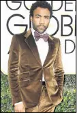  ?? GETTY IMAGES ?? Actor-musician Donald Glover’s “Atlanta” won best comedy series at the Golden Globes on Sunday.