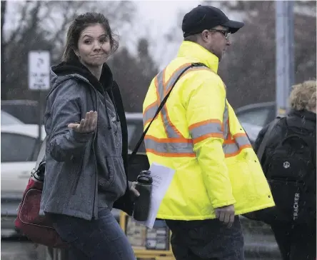  ?? LARS HAGBERG/AFP/GETTY IMAGES ?? Workers leave the GM plant in Oshawa, Ont., on Monday. Oshawa brims with opportunit­y by embracing diversity and retraining its labour force, say Murtaza Haider and Stephen Moranis.