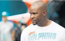  ?? WILFREDO LEE/AP ?? Brian Flores led the Dolphins to five wins in 2019. This year, Flores has eight new assistants and has added 13 free agents and 11 draft picks.