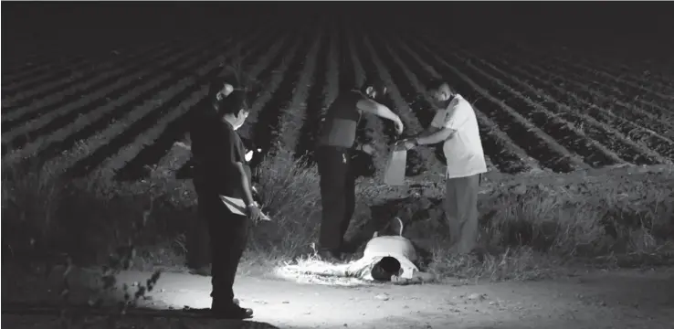  ?? FOTO: LUIS PÉREZ ?? > El cadáver se ubicó en una zona agrícola que está a la orilla de la autopista Benito Juárez.