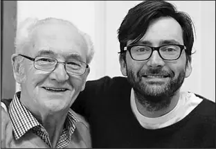  ??  ?? Role model: David Tennant paid tribute to his father, left, at the awards