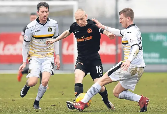  ??  ?? Dundee United fell 3-2 away to lowly Dumbarton on Saturday and face a fight to secure their place in the end-of-season play-offs.