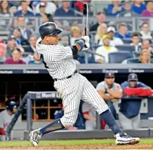  ?? AP ?? Starlin Castro disparó ayer jonrón 14 y el 97 de por vida.