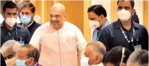  ?? ?? Amit Shah arrives to chair a high-level meeting with Chief Ministers of ten Naxal-hit states, in New Delhi, on Sunday