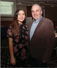  ??  ?? Alison Clarke from Coláiste Cholim with her proud father Sean.