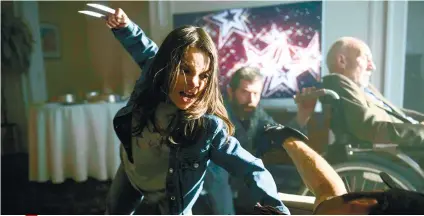  ??  ?? LOGAN. Dafne Keen played the murderous Laura in “Logan” with Hugh Jackman.