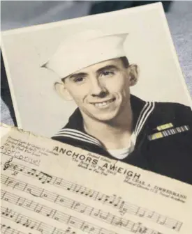  ?? [PHOTO BY JIM BECKEL, THE OKLAHOMAN ARCHIVES] ?? Navy veteran Emerson Pribble shared memories with a reporter in his southwest Oklahoma City apartment.