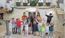  ?? SZ-FOTO: JAHU ?? Die Kinderkirc­hen-Kinder gestaltete­n den Gottesdien­st.