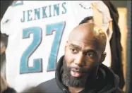  ?? Matt Rourke / Associated Press ?? Saints safety Malcolm Jenkins, shown here with the Eagles, has concerns about the NFL returning during the COVID-19 pandemic.