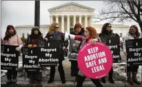  ?? GETTY IMAGES ?? Protesters on both sides of the abortion issue gather in front of the U.S. Supreme Court last month in Washington, D.C., during the The Right To Life rally. New state legislatio­n could prove important if the high court rules on more abortion cases.