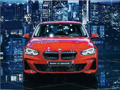  ?? PHOTOS PROVIDED TO CHINA DAILY ?? BMW Brilliance Automotive is showcasing its new BMW 1 Series Sedan M Sport at the Guangzhou auto show.
