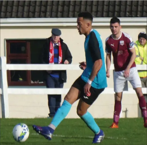  ??  ?? Will Seymore in action for Rovers against Galway United.