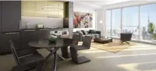  ?? CENTRECOUR­T DEVELOPMEN­TS ?? All suites at Axis Condos will have balconies. Prices start in the $300,000 range and rise to the mid-$600,000s.