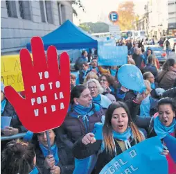  ?? E. lasalvia ?? Ayer se manifestar­on las organizaci­ones antiaborti­stas