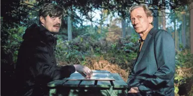  ??  ?? Sam Riley and Bill Nighy play Scrabble in a scene from “Sometimes Always Never.”