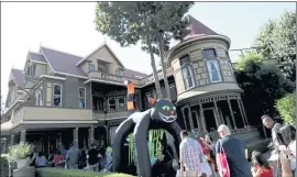  ?? ANDA CHU — STAFF ARCHIVES ?? Visitors form a line at the Winchester Mystery House in San Jose on Oct. 26, 2019. The home owned and built by Sarah Winchester has added events this year for Halloween.