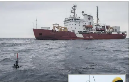  ?? (Photo Laboratoir­e océanograp­hique de Villefranc­he-CNRS) ?? Un flotteur-profileur déployé dans l’océan Austral.