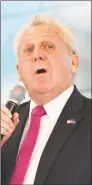  ?? Tyler Sizemore / Hearst Connecticu­t Media file photo ?? Norwalk Mayor Harry Rilling speaks during an Earth Day initiative news conference at the Martime Aquarium in Norwalk in April. The final piece of the mayor’s reorganiza­tion was approved on Tuesday.