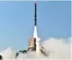 ?? - PTI ?? CRUISE MISSILE: A view of the ‘Nirbhay’ sub-sonic cruise missile of DRDO, successful­ly flight tested from the Integrated Test Range (ITR), Chandipur, Odisha on Tuesday.