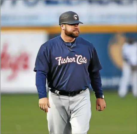  ?? JOHN BLAINE — FOR THE TRENTONIAN ?? New Hampshire Fisher Cats manager John Schneider was inducted into the Lawrence High Hall of Fame in 2011. Schneider is in his first season with the Toronto Blue Jays’ Double-A organizati­on.