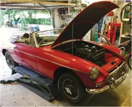  ??  ?? My MGB needed a few jobs sorting out to get it running smoothly.