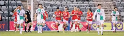  ?? Photo / Getty Images ?? The Phoenix run back after Ulises Davila converted a penalty to make it 1-1.