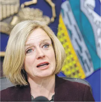 ?? JASON FRANSON, THE CANADIAN PRESS ?? Alberta Premier Rachel Notley says the province is prepared to buy the Trans Mountain project: “We are considerin­g a number of financial options to ensure that the Trans Mountain expansion is built, up to and including purchasing the pipeline outright...