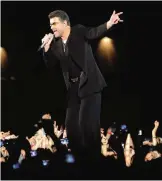  ??  ?? In this Monday, Dec 1, 2008 file photo, George Michael performs at the Zayed Sports City Stadium in Abu Dhabi, United Arab Emirates, on the last stop of his 25 Live tour.