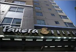  ?? JUSTIN SULLIVAN — GETTY IMAGES ?? A Panera Bread restaurant in San Francisco in 2014. A Bloomberg story alleged that Gov. Gavin Newsom pushed to exempt Panera from the minimum wage increase. Newsom's office refuted the claims, saying that the bakery is not exempt from the law.