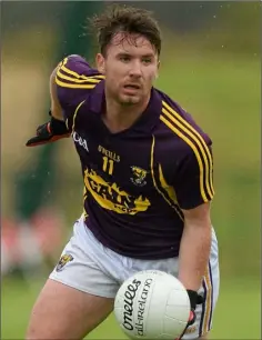  ??  ?? Wexford attacker Ben Brosnan who is seeking a move to Castletown.