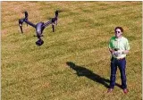  ?? TY GREENLEES / STAFF ?? Ethan Schreuder, a survey technician and UAS pilot for Woolpert Architectu­re, Engineerin­g and Geospatial, flies one of the many company-owned unmanned aerial systems.