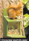  ??  ?? Encourage squirrels away from bird feeders with their own supply of food