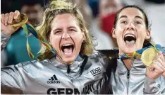  ?? Foto: Sebastian Kahnert, dpa ?? Bei den Olympische­n Spielen holten Laura Ludwig (links) und Kira Walkenhors­t Gold. Dieses Jahr ist alles auf die WM ausgericht­et.