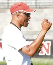  ?? Photos contribute­d by Aimee Madden ?? Jeremiah Castille leads the way with young players at the first Castille Character Camp in Cedartown over the weekend. Castille said he brings some of the best coaches to his camps to ensure not only the quality of sports training but also the quality...