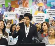  ?? Marcio Jose Sanchez Associated Press ?? STATE SEN. Kevin de León authored California’s “sanctuary state” law. He supports codifying the Obama executive actions known as DACA and DAPA.