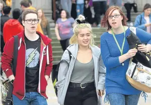 ?? Pictures: Kris Miller. ?? The welcome event for students was followed by a procession from the Caird Hall.