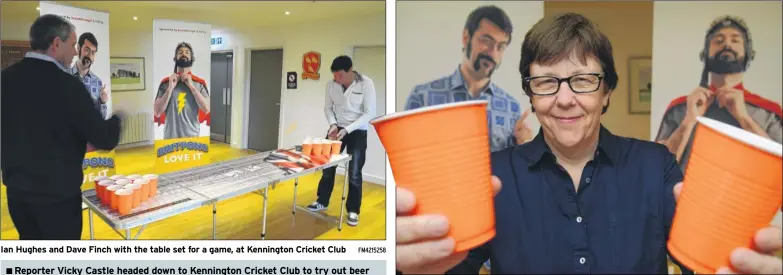  ?? FM4215258
FM4215269 ?? Ian Hughes and Dave Finch with the table set for a game, at Kennington Cricket Club
Sue Nelson, CEO of sponsors Breakthrou­gh Funding - ‘we call it the game of geeks’