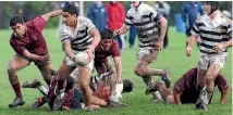  ?? WARWICK SMITH/FAIRFAX NZ ?? Ngani Laumape in action for Palmerston North Boys’ High School as a 15-year-old in 2008.