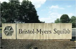  ?? MEL EVANS / THE ASSOCIATED PRESS FILES ?? Bristol-Myers Squibb has suffered high-profile setbacks in immuno-oncology, its biggest line of business.