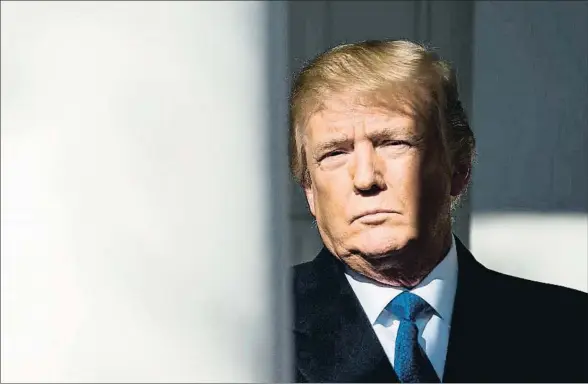  ?? JIM LO SCALZO / EFE ?? El presidente Donald Trump, en una imagen tomada ayer en la Casa Blanca