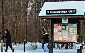  ?? SUBMITTED ?? Lake Metroparks has updated its system for renting snowshoes and cross-country skis at Chapin Forest Reservatio­n in Kirtland.