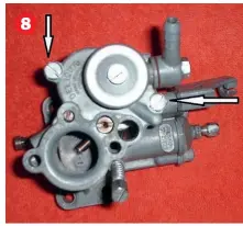  ?? ?? GS carb top (arrows indicate securing bolts to top).