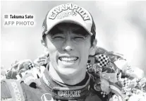  ?? AFP PHOTO ?? Takuma Sato