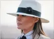  ?? CAROLYN KASTER THE ASSOCIATED PRESS ?? First lady Melania Trump during a visit to the Giza Pyramids.