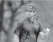 ?? PRESS] [ERIC GAY/THE ASSOCIATED ?? Bubba Watson waves to the gallery during Sunday’s action at the Dell Technologi­es Match Play in Austin, Texas. Watson defeated Justin Thomas in the semifinals and Kevin Kisner in the finals to win the title.