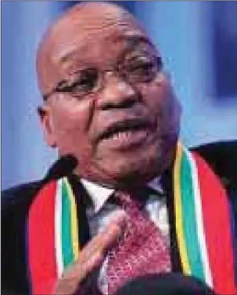  ??  ?? South African president Jacob Zuma