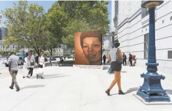  ?? Lava Thomas ?? Lava Thomas’ proposed public monument to Maya Angelou was accepted, then rejected under pressure, by a committee of the San Francisco Arts Commission.