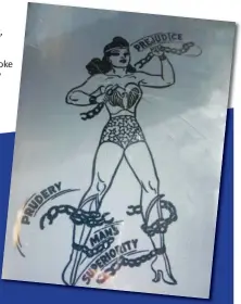  ?? (Photos: Hagay Hacohen) ?? WONDER WOMAN breaks the chains of Male Superiorit­y, as per Jill Lepore.