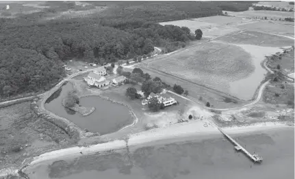  ?? KEVIN WILCOX/CYPRESS AERIAL ?? Patriot Point, a retreat for recovering service members, is situated on 290 acres of the Eastern Shore.